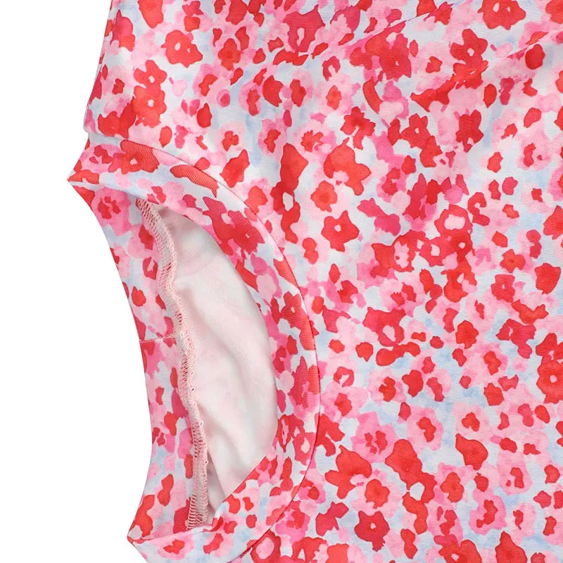 Dresses Pink Leopard Print Dress Streetwear Hollow Out Long Sleeves O-Neck Dresses Clothing
