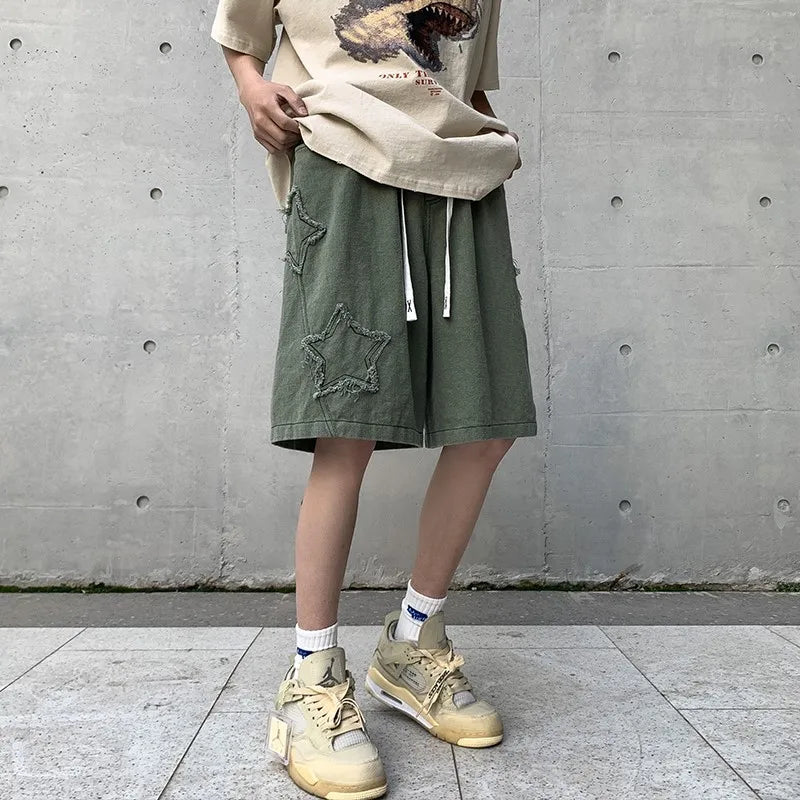 Shorts Loose spodenki meskie Vintage Denim Basic SimpleSale High Waist Leisure Ulzzang Streetwear Short
