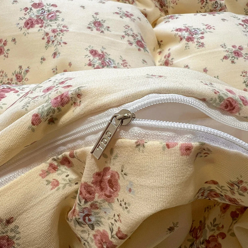 Floral Style Duvet Cover Soft Quilt Cover Single/Double/Queen Size Comforter Covers Girls Room Bedding (Pillowcase Need Order)
