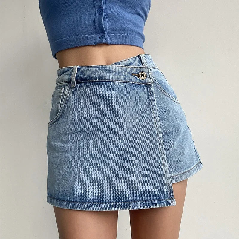 High-waisted Slimming Denim Skirt