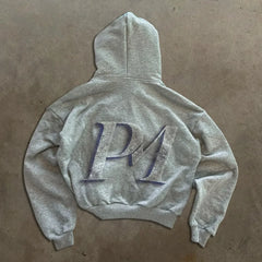 Streetwear American Y2k Hoodie Harajuku Retro Pattern Printed Loose Zipper Hoodie Casual Super Large Hoodie Sportswear