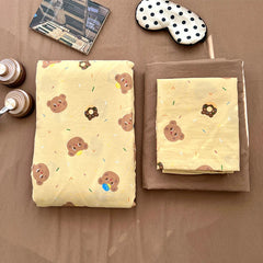 Soft Skin-friendly Bedding Set Comfortable Breathable Duvet Cover Set with Sheet Single Double Quilt Cover