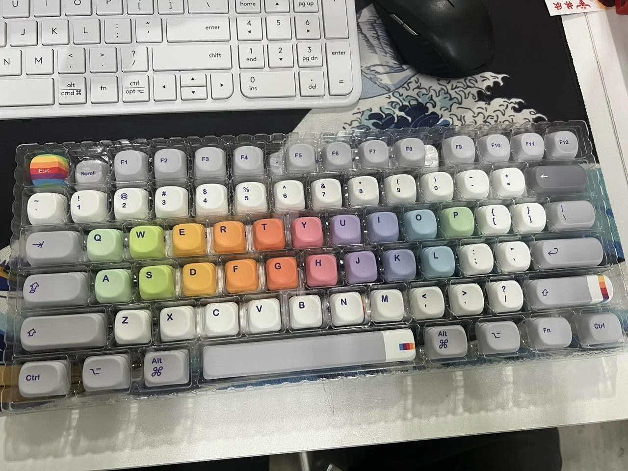 Pink Cat Dye Sublimation PBT Keycaps 136 Keys MOA Profile Keyboard Keycaps