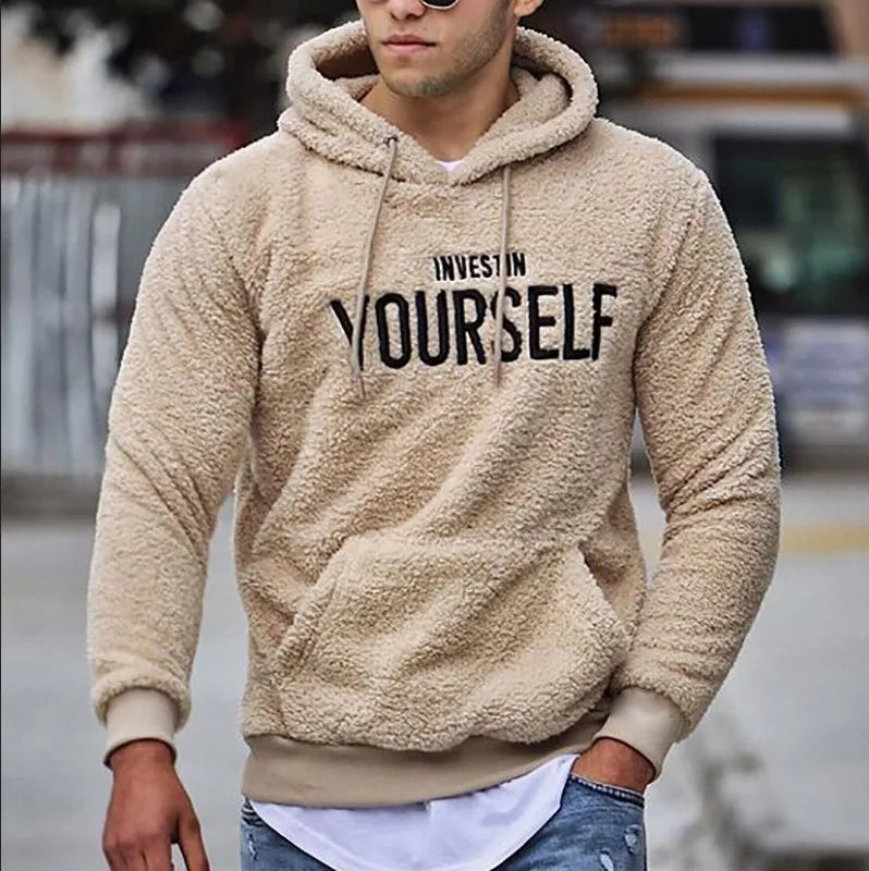 Embroidered hoodie casual