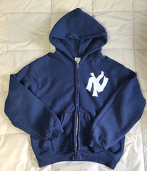 Y2K Harajuku Blue Letter Pattern Printed Hooded Sweatshirt