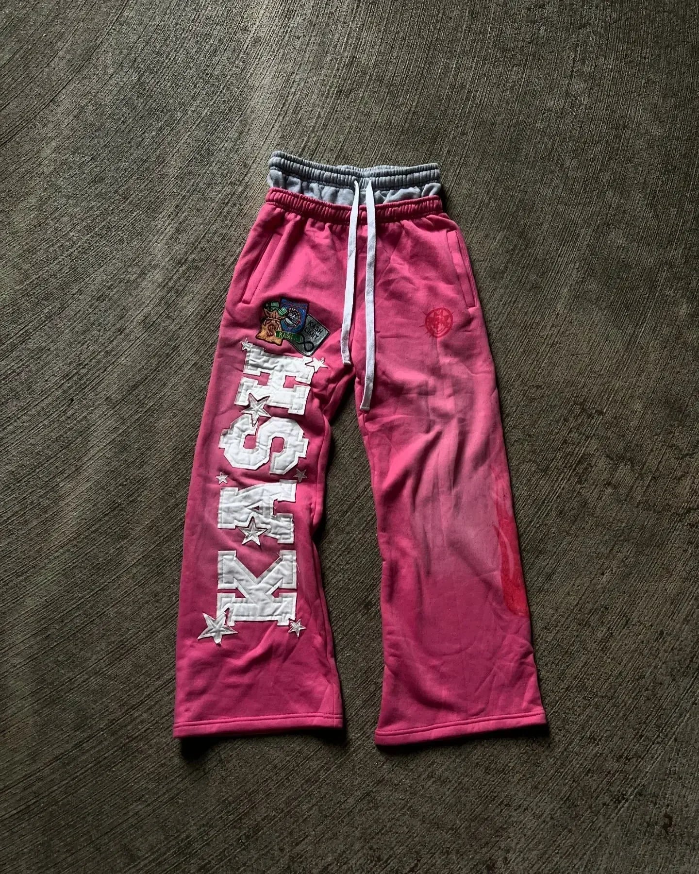 American Y2k Sweatpants Gothic Harajuku Vintage Letter Patch Loose Casual Pantsable High Waisted Jogging Pants
