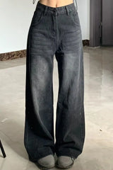 Y2K Goth Streetwear Cargo Pants Beige Wide Leg Trousers with Red Floral Graffiti Print Loose Fit Casual Punk Hip Hop Bottoms