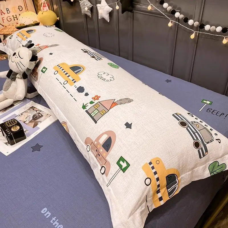 100% Cotton Pillow Cover Comfortable Pillow Case 90/120/150/180cm Long Bedside Cushion Cover Sweet Girl Pillow Covers Decorative