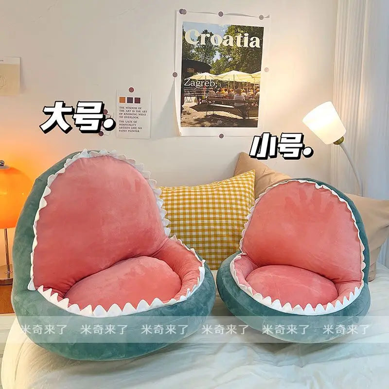 Shark Shaped Lazy Cushion on The Ground,Tatami Futon Bedroom Balcony Bay Window Floor Soft Cushion,Children's Reading Area Chair