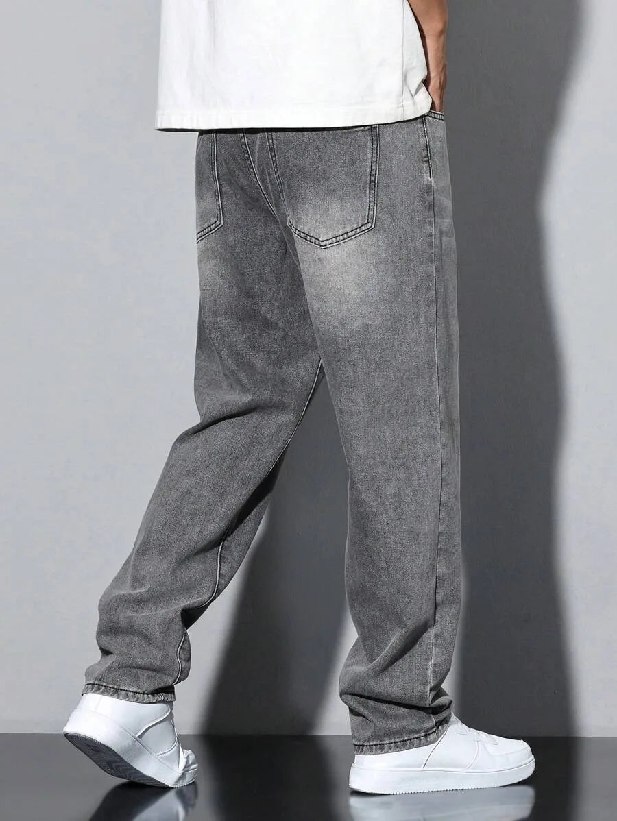 straight skinny grey jeans, straight