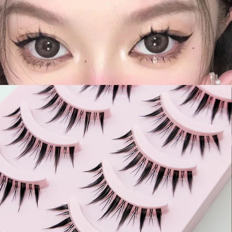 Manga Lashes Soft Natural Eyelashes Thick False Eyelashes Manga Eyelashes Daily Dating Makeup Eyelashes Lashes Wispy