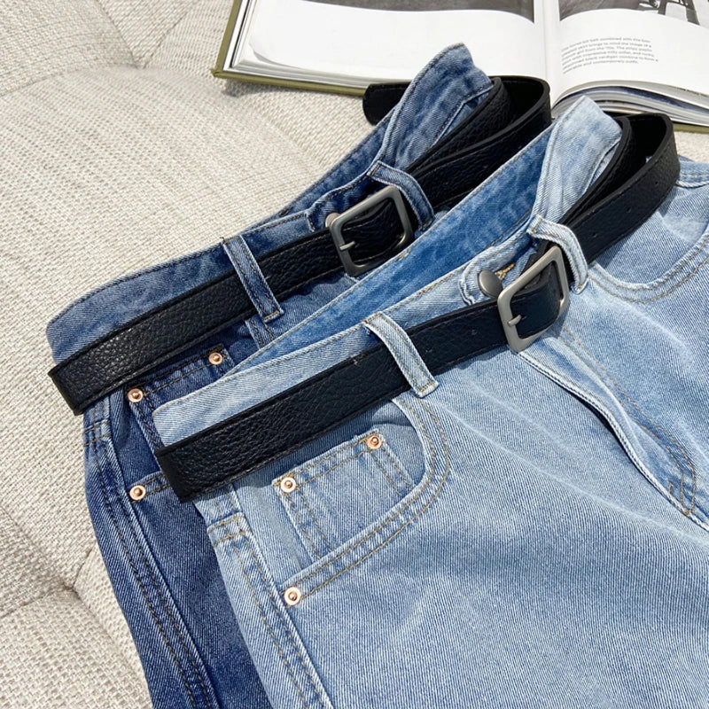Korean Style Clothing Casual High Waist Denim Shorts Solid Color Loose Wide Leg A-line Pants