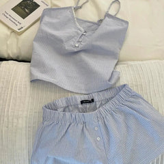 s 2 Piece Pajama Set with Cute Floral Print Short Sleeve Top