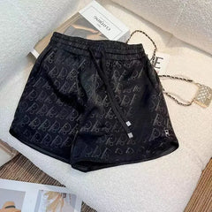 Elastic Waist Five-Quarter Length Shorts Casual Loose Slimming Sporty Versatile Long Pants