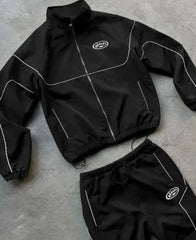 Streetwear Top high street brand striped set Y2K American gothic Harajuku casual hoodie trend loose sweatshirt