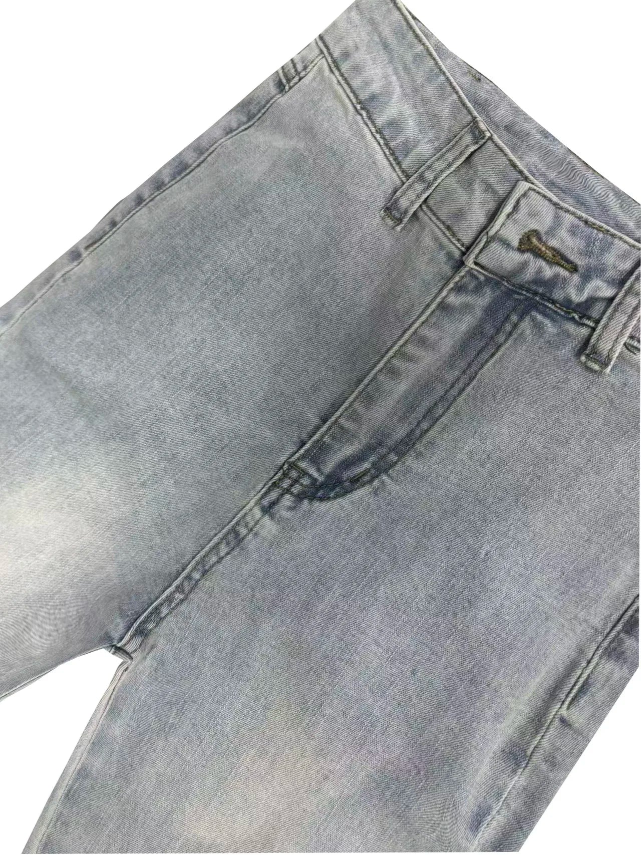Three-dimensional butterfly jeans with a sense of design, high waist