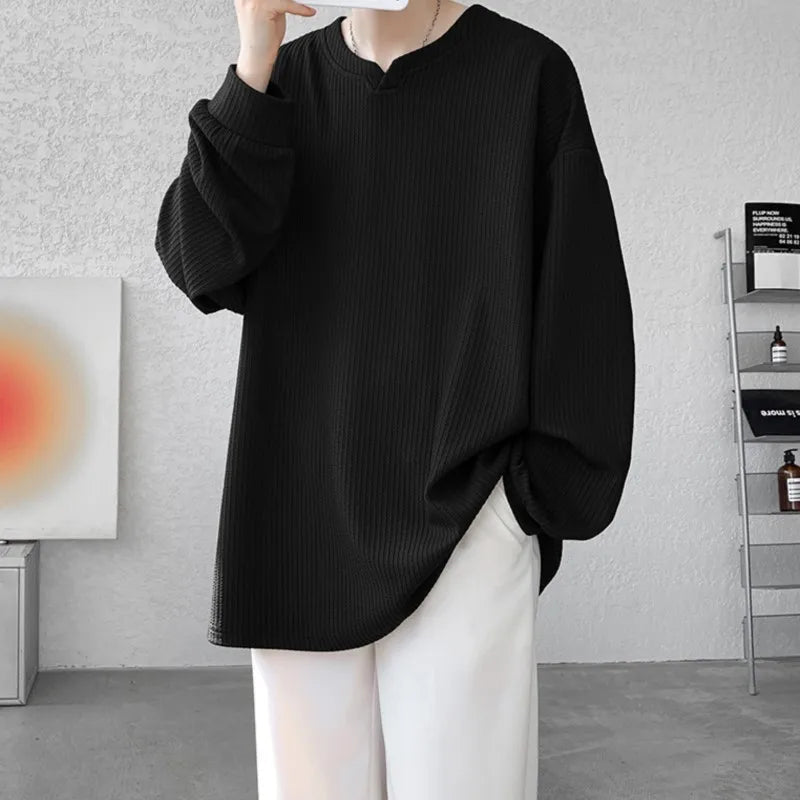 Texture Long Sleeve T shirt
