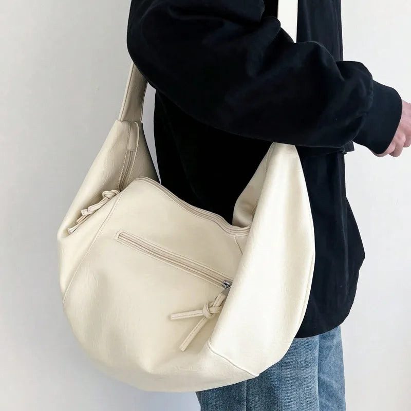 Stylish Dumpling Shaped PU Crossbody Bag