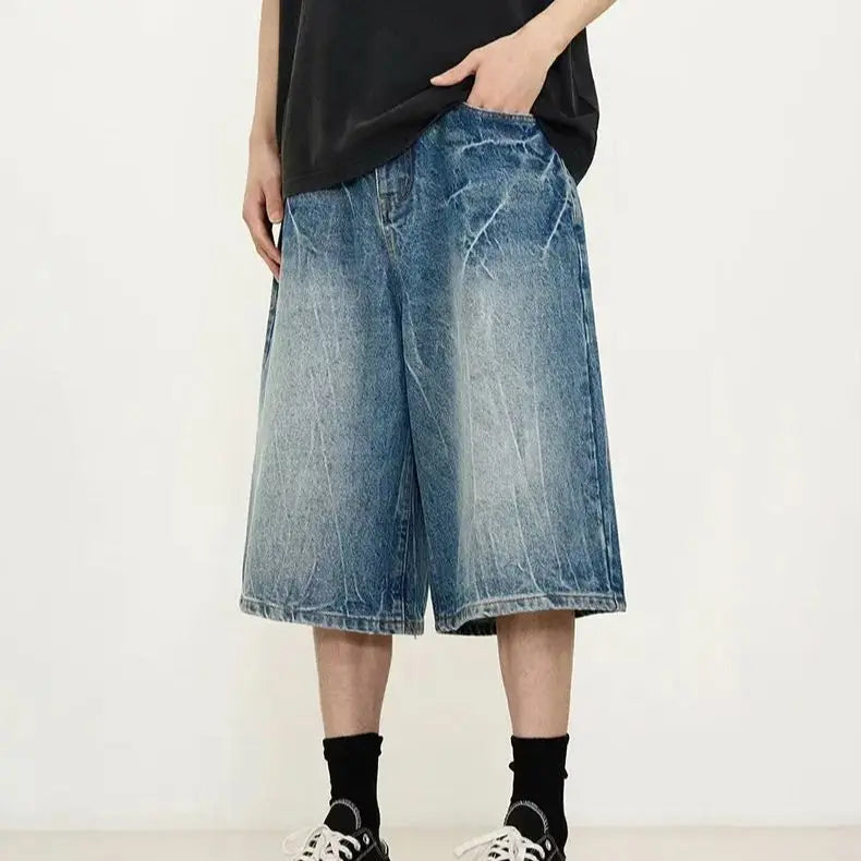jeans Classic Washed Denim Shorts Style Casual Jeans
