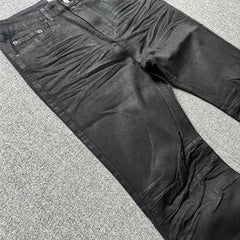 American Retro Heavy Industry High Street Coated Micro-Flared Jeans