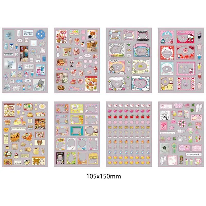 6pcs/10pcs Set Y2K Random Cute Glitter Laser Sticker