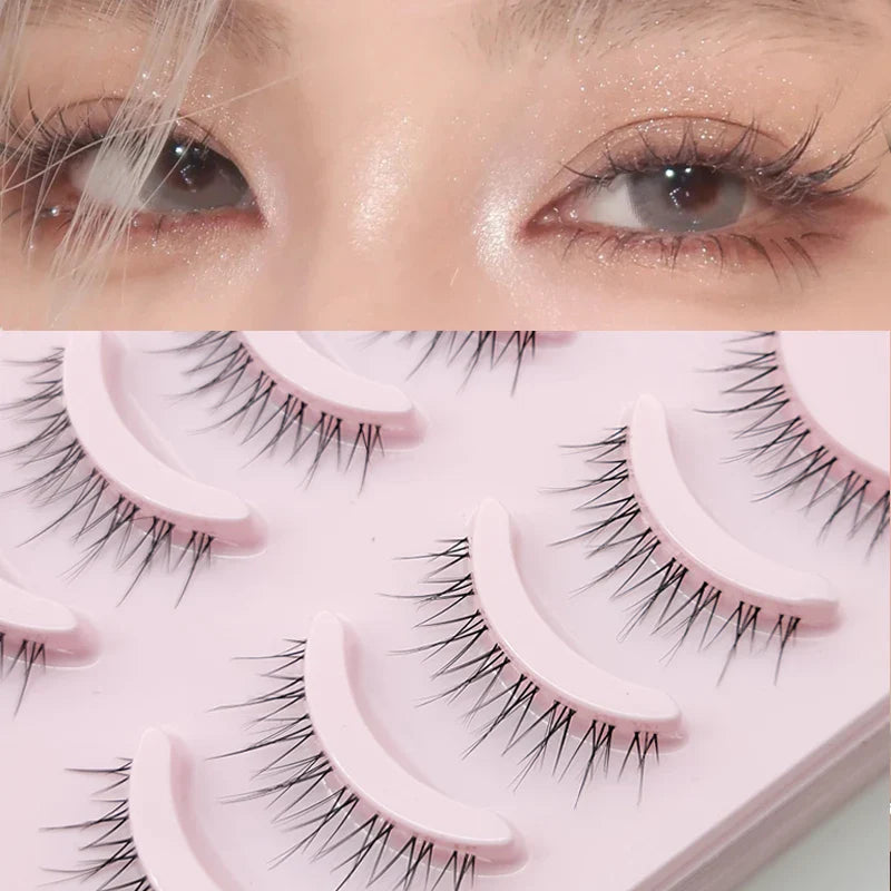 Manga Lashes Soft Natural Eyelashes Thick False Eyelashes Manga Eyelashes Daily Dating Makeup Eyelashes Lashes Wispy
