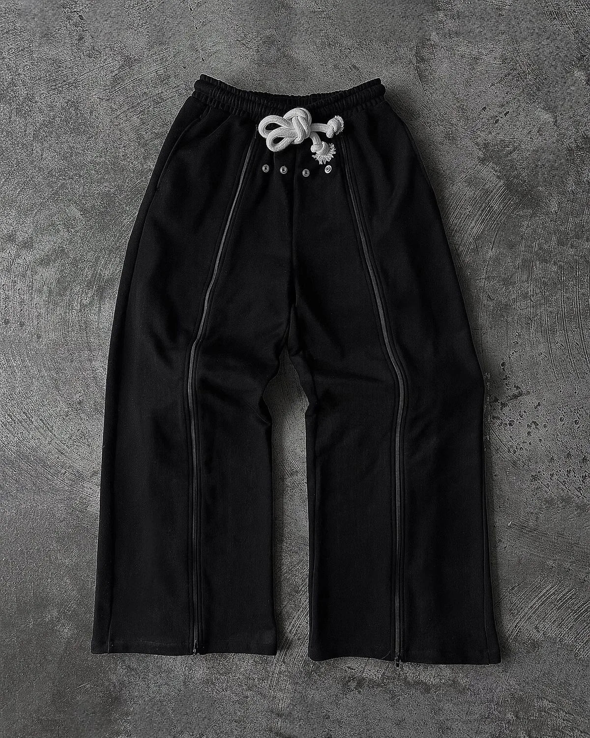 Casual versatile trend personalized street loose black rock Wide Leg Korean Trousers Streetwear pants