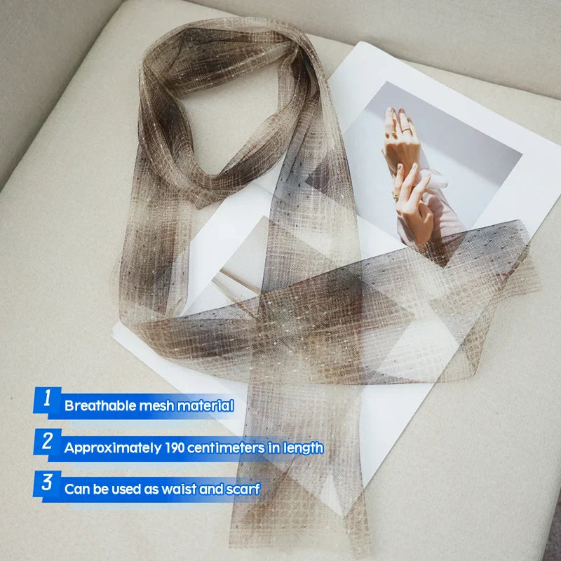 190cm Bohemian Hottie Jazz Belt Mesh Breathable Beach Outer Wear Multifunctional Waist scarf Accessories