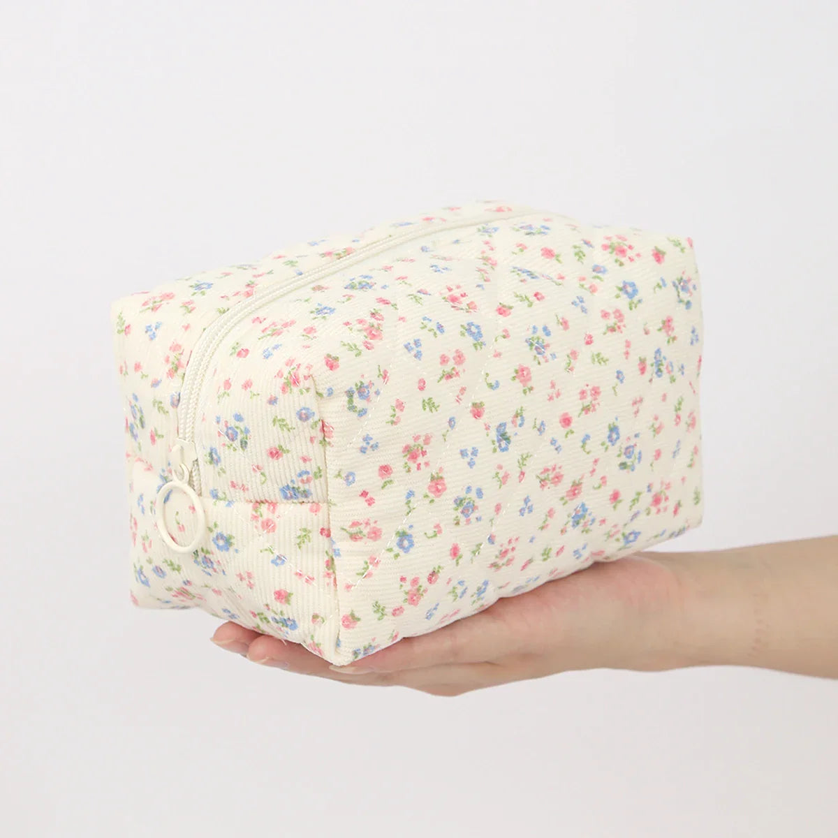1 pc exquisite bowknot single-layer pencil case, floral pattern design storage bag, a must-have