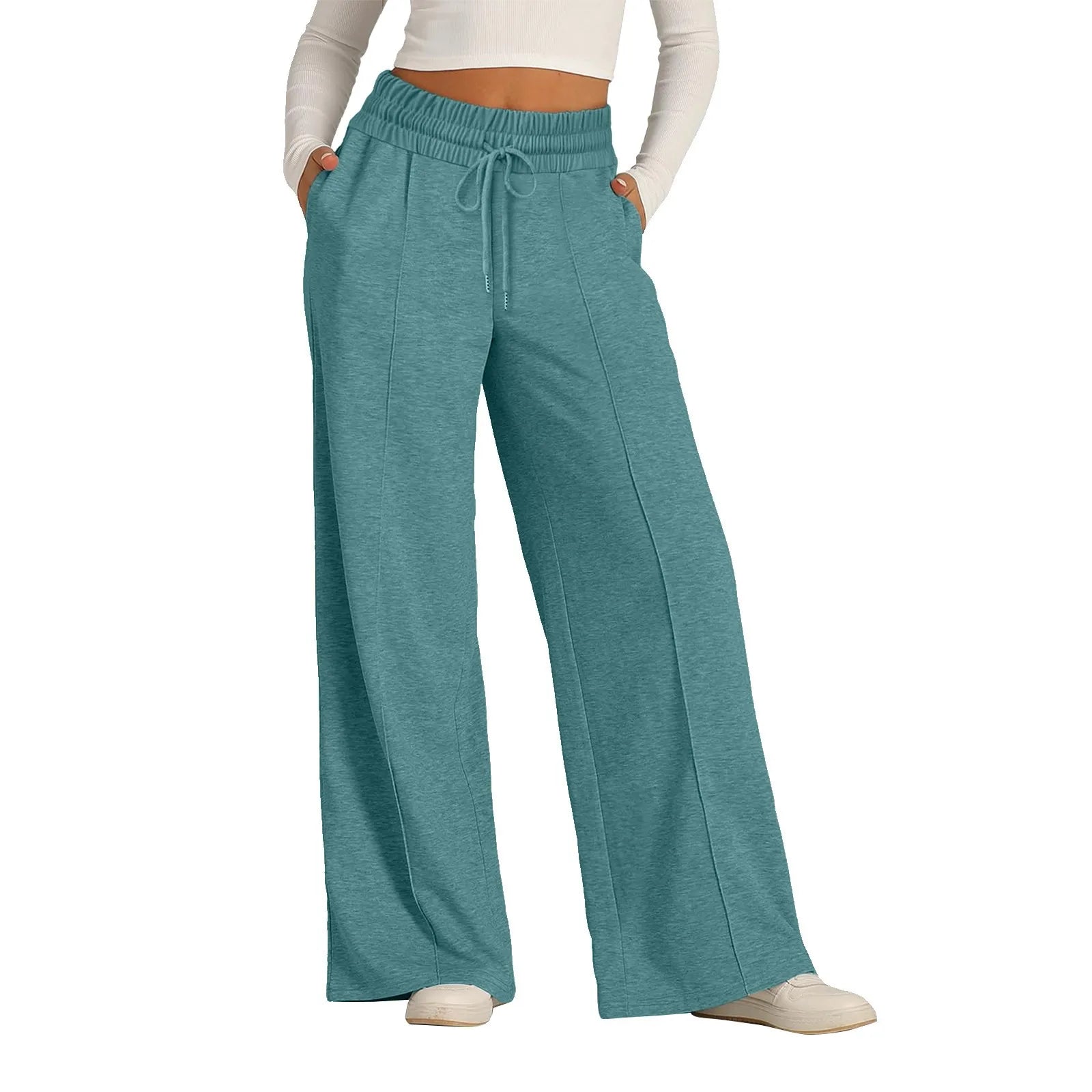 High Waisted Wide Leg Sweatpants Casual Yoga Jogger Pants