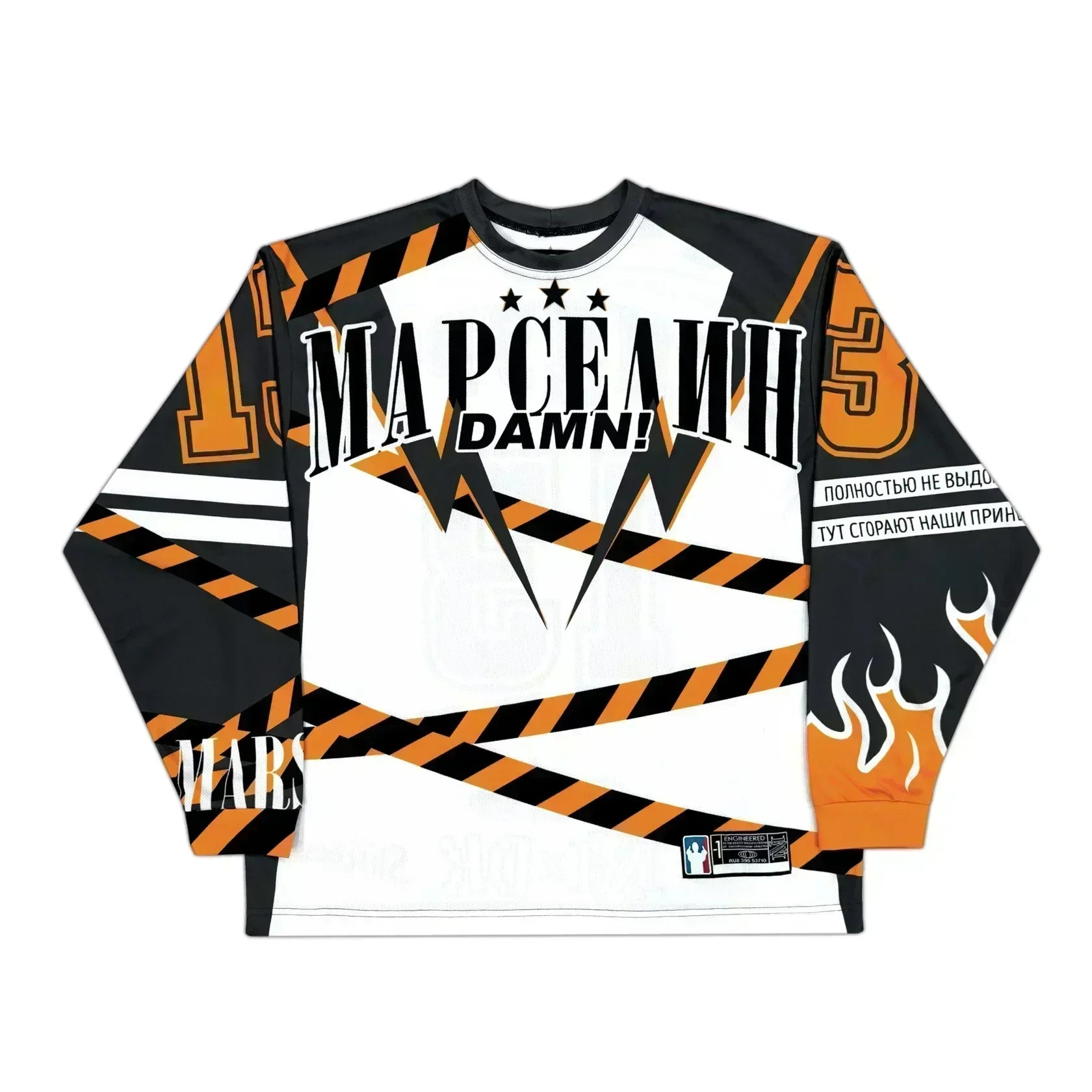 Y2K American марселин Jersey Long Sleeved T Shirt Street Wear Casual Baseball Jacket Harajuku Retro Loose Sports Shirt