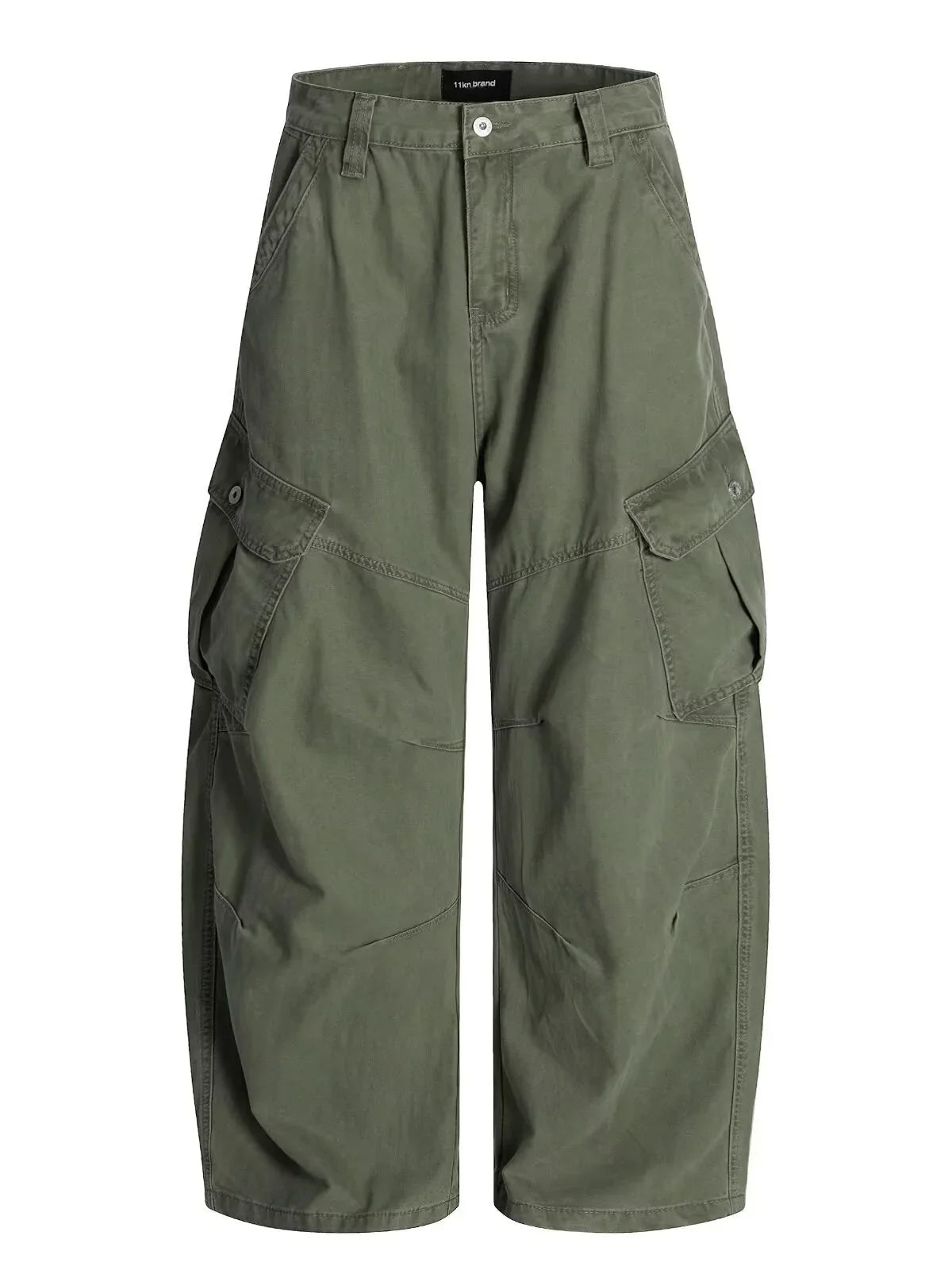 Adjustable Waist American Retro Loose Straight Leg Work Trousers Multiple Pockets Cleanfit Long Pants Comfortable Casual