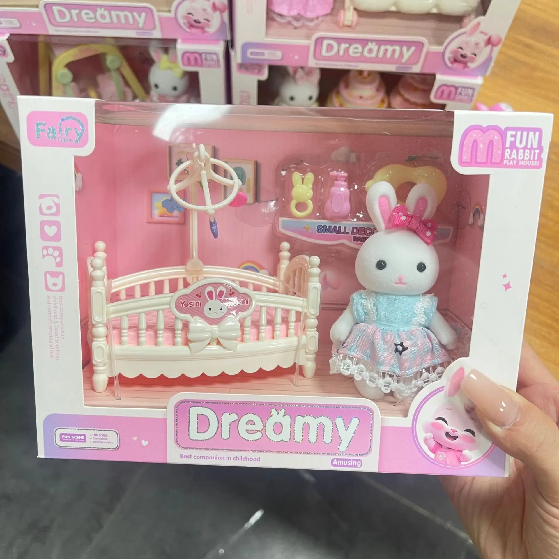 Little Rabbit Bedroom kitchen outdoor gamesLovely Scene Play Toys Simulation Modelling Children Birthday Easter Gift