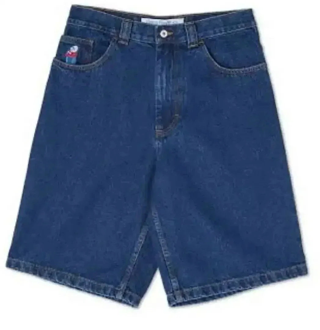 Big Boy Baggy Shorts Harajuku Hip Hop Cartoon Graphic Embroider Retro Denim Shorts Y2k Gym Basketball Shorts Clothing
