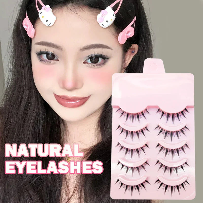 Manga Lashes Soft Natural Eyelashes Thick False Eyelashes Manga Eyelashes Daily Dating Makeup Eyelashes Lashes Wispy