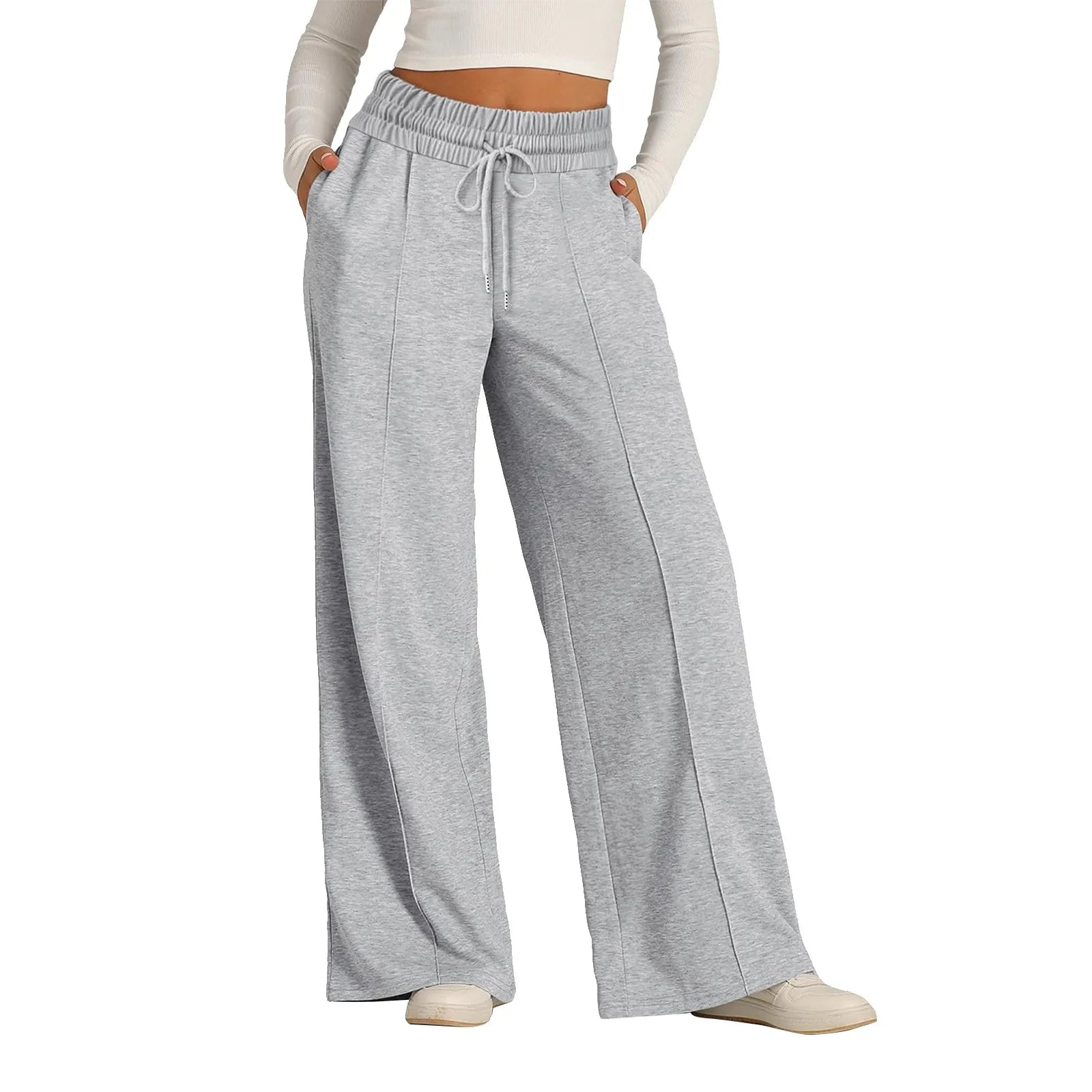 High Waisted Wide Leg Sweatpants Casual Yoga Jogger Pants