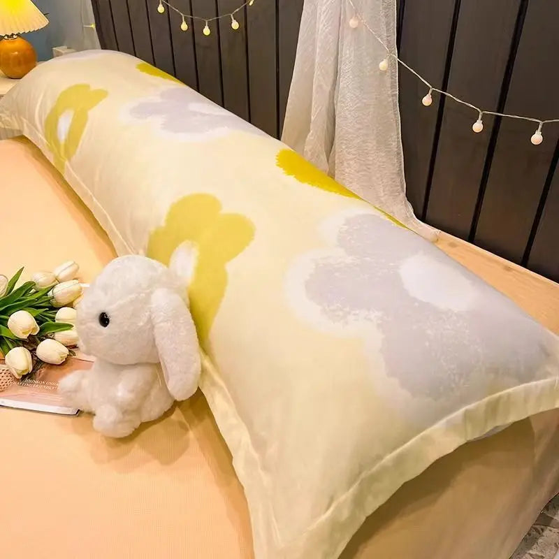 100% Cotton Pillow Cover Comfortable Pillow Case 90/120/150/180cm Long Bedside Cushion Cover Sweet Girl Pillow Covers Decorative