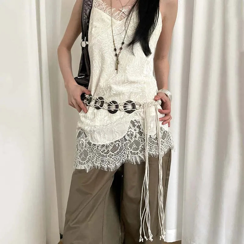 Vintage Handmade Woven Waist Chain