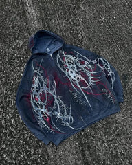Retro Style Free Style Street Hoodies Y2K Custom Digital Printing Logo Sweatshirt