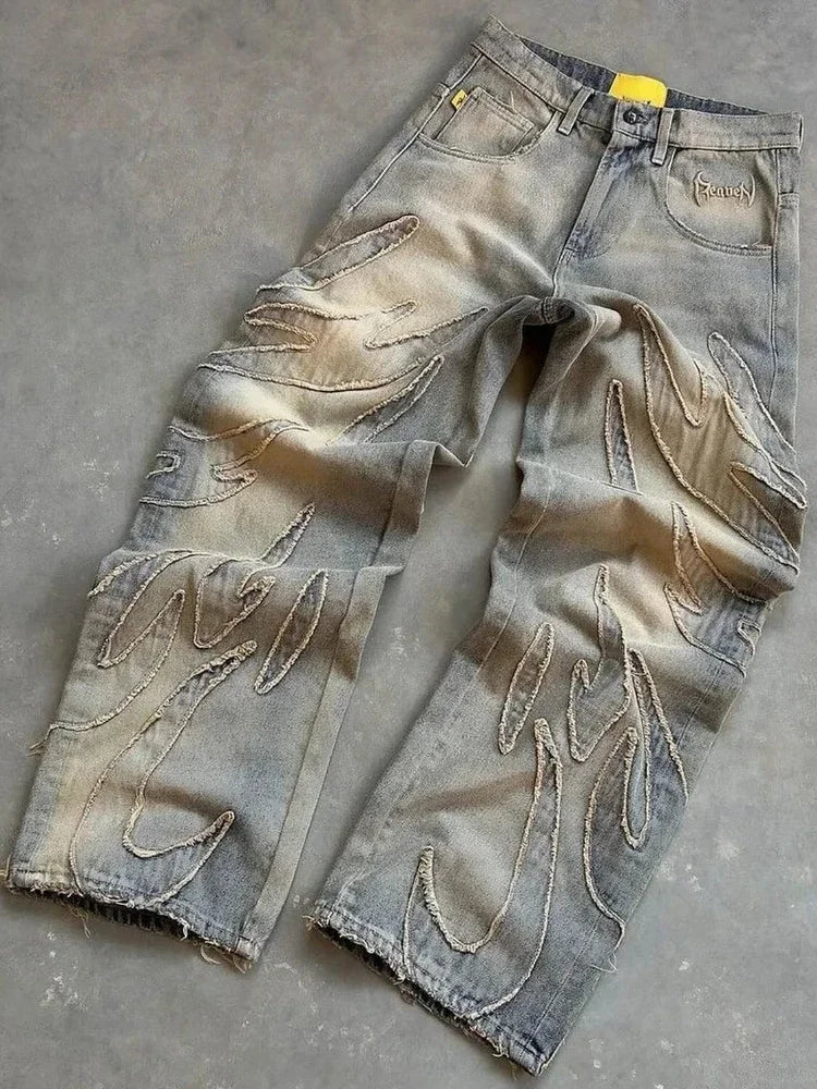 American Patch Baggy Casual Jeans