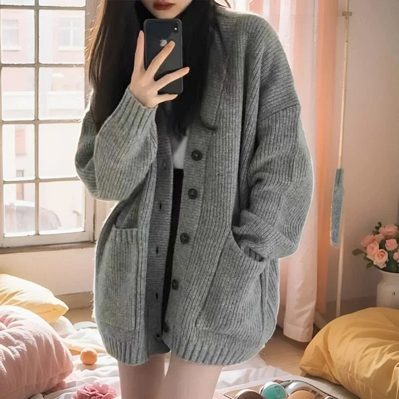 Loose Lazy Style Denim Patchwork Hoodie Outerwear Sweater Jacket Korean Version Casual Coat