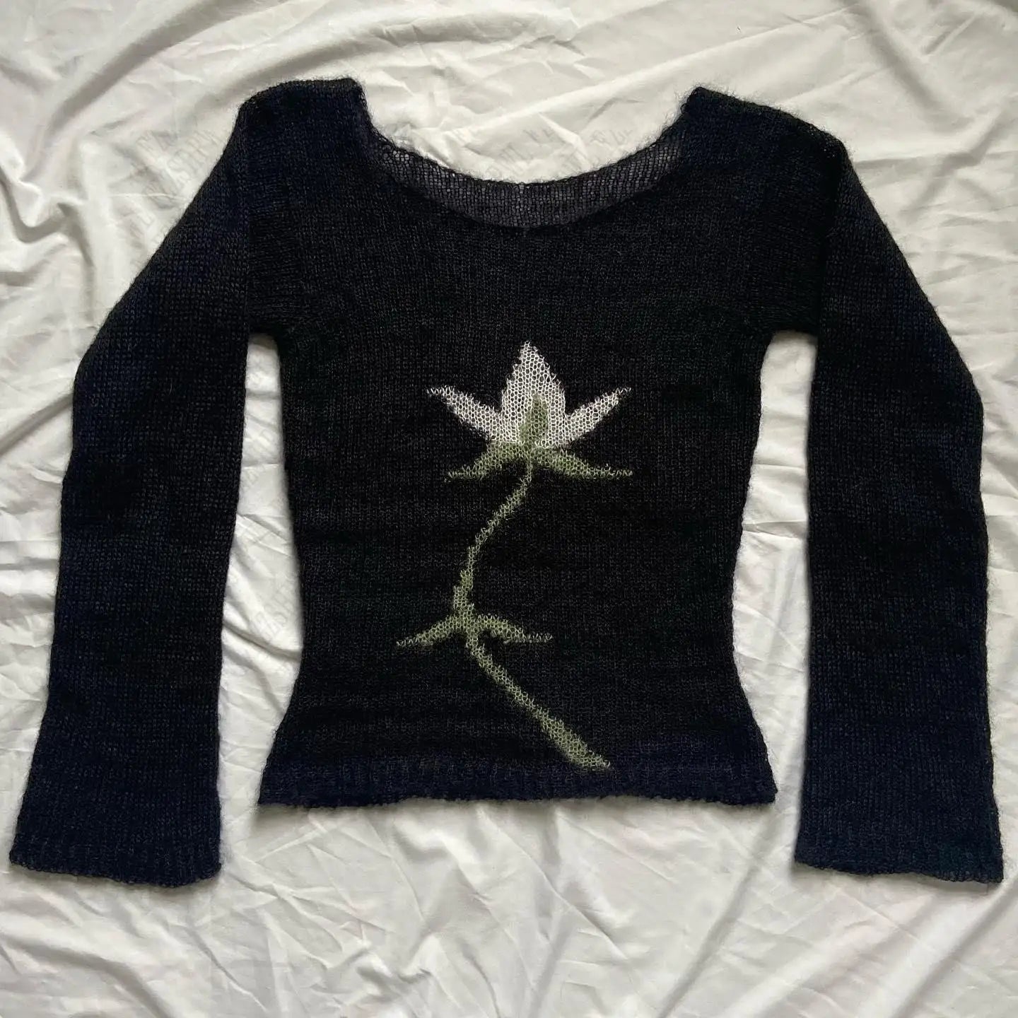 Casual 90s Harajuku Clothes Y2K Long Sleeve Sweater emo Knitwear Tide Tops Cute Vintage Fit Pullover