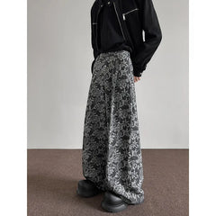pants Pattern Baggy Casual Sweatpants Hip Hop gothic wide leg trousers streetwear trend