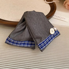 Korean Fabric Plaid Triangular Hair Claw Clips