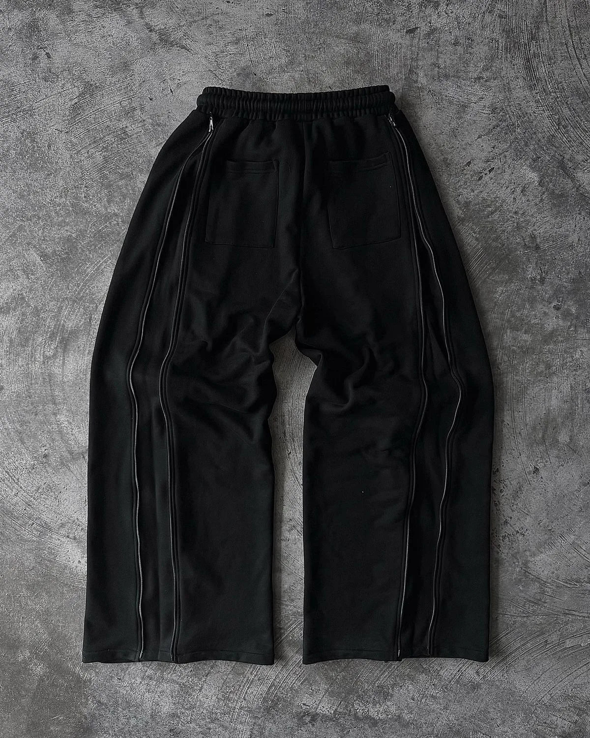 Casual versatile trend personalized street loose black rock Wide Leg Korean Trousers Streetwear pants