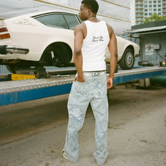 Y2k Retro Baggy Jeans Trendy Cupid Angel Pattern Pants American Hip Hop Streetwear Unisex Casual Straight Leg Jeans