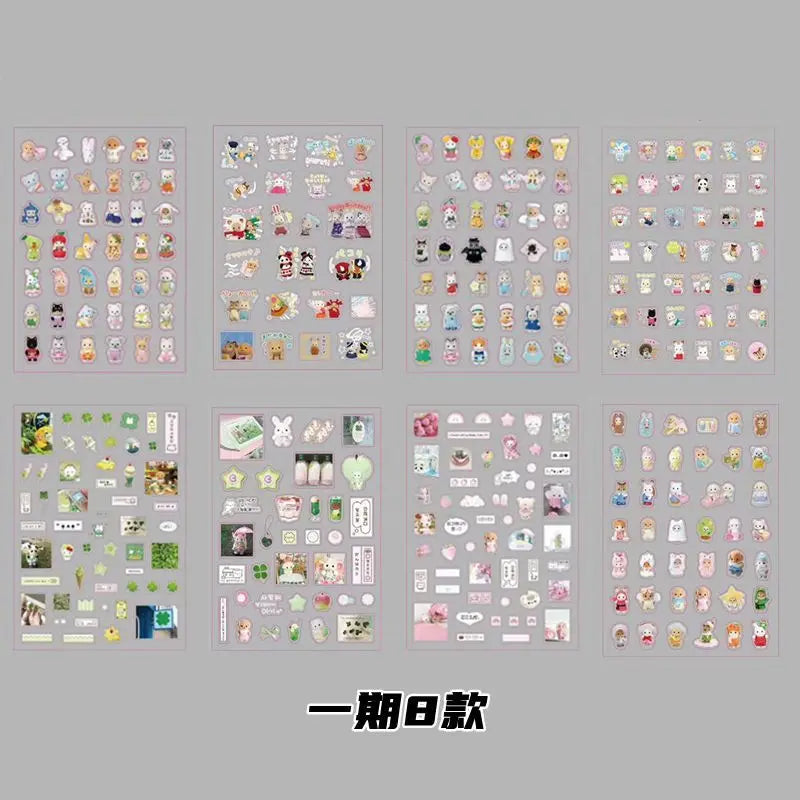 6pcs/10pcs Set Y2K Random Cute Glitter Laser Sticker