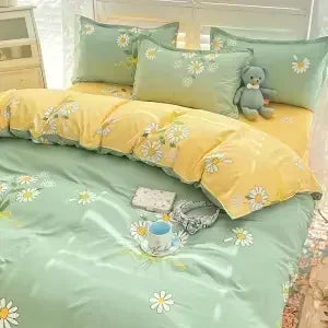 Pink Light Blue Checkered Striped Duvet Cover with Multiple Patterns 200X230cm Soft Duvet Cover Suitable