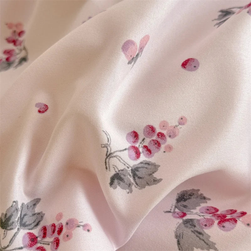 1pc Quilt Cover Queen/King Size Purple Grape Printed Duvet Cover220x240cm Single Size Comforter Cover (without pillowcase)