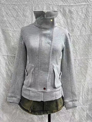 American Girl Subculture Retro Gray Sweatshirt Vintage Hooded Sweatshirt Spring